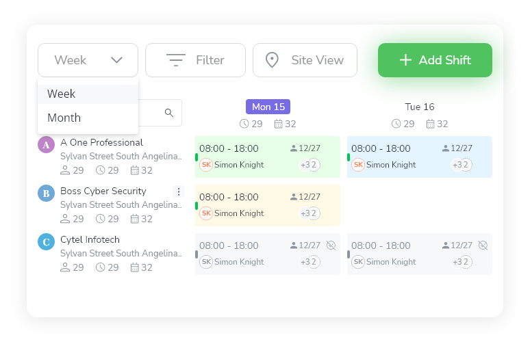 Multi-View Calendar